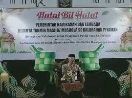 PENGAJIAN DALAM RANGKA HALAL BIHALAL PEMKAL DAN LEMBAGA  BESERTA TAKMIR MASJID/MUSHOLA  SE KALURAHAN
